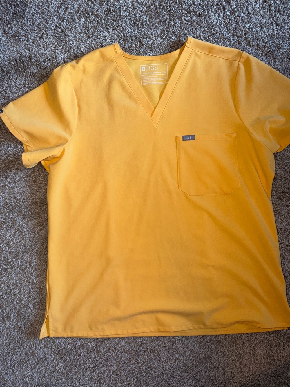 Figs dandelion V-Neck Scrub Top with Chest Pocket